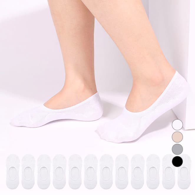 두발로 여성용 안벗겨짐 자물쇠 페이크삭스 실속형 12켤레