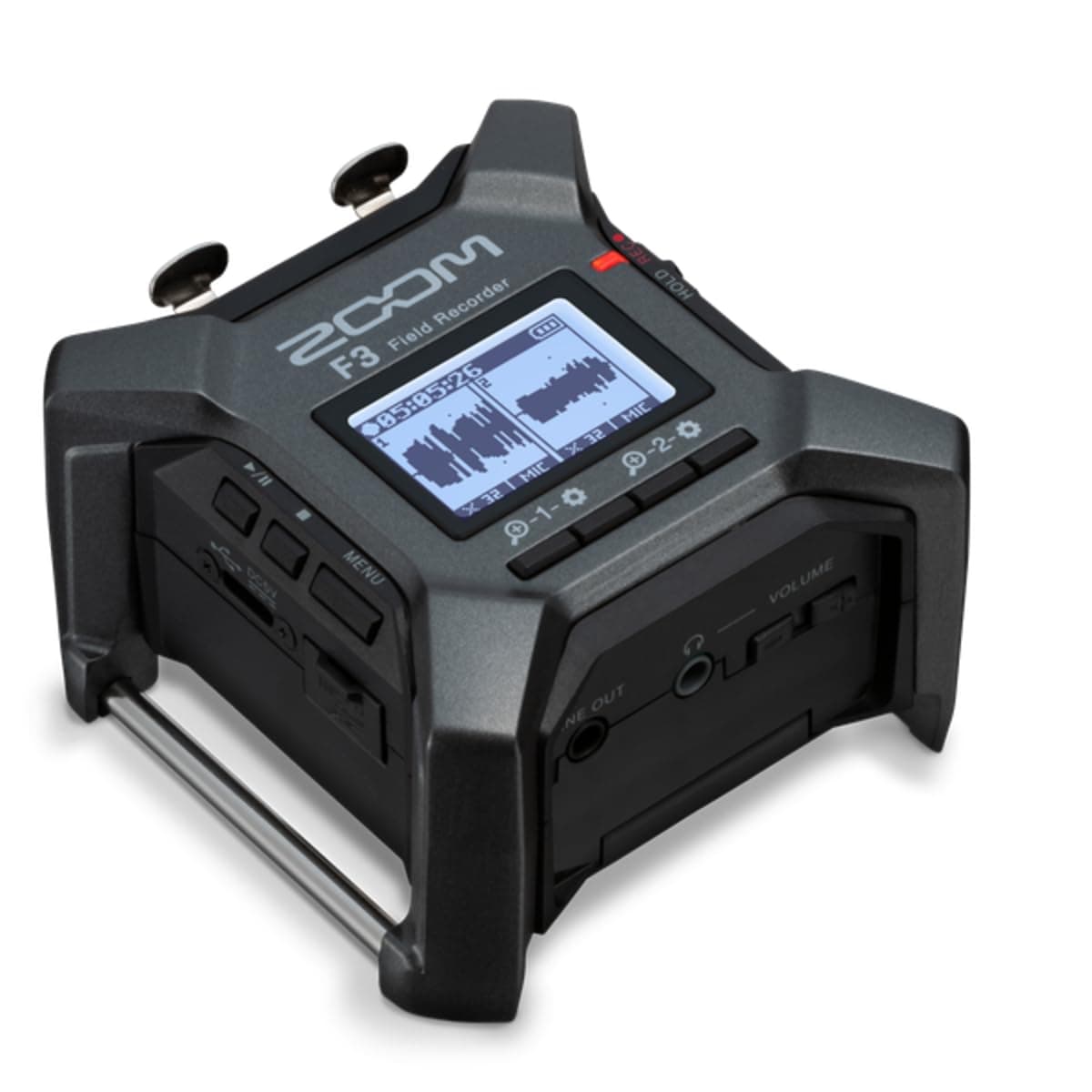 ZOOM F3 2 AD & 32bit 2 XLR 192 kHz WAV 줌 필드 레코더 채널 입력 대응 소형 손바닥