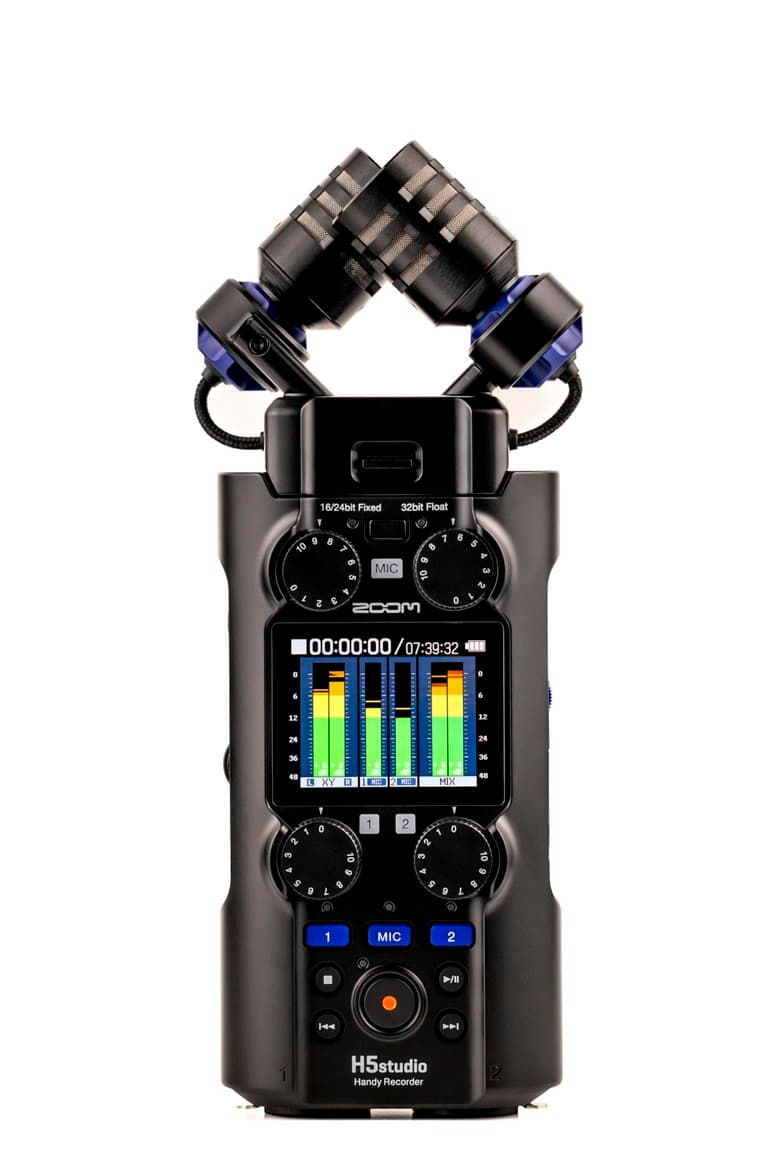 ZOOM H5studio PCMIC 32bit 19.4 XY 4 6 줌 핸디 레코더 리니어 레코더 블랙 플로트